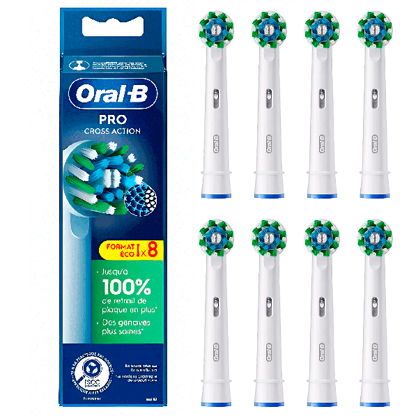 Oral-B Braun Cross Action змінні насадки комплект 8 шт